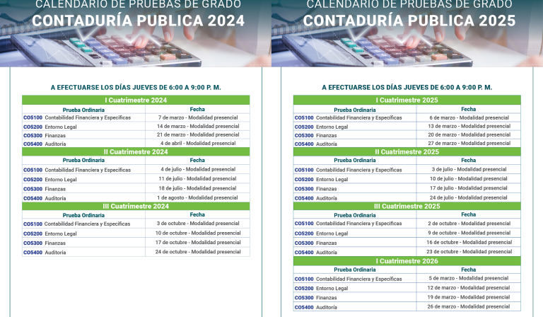 Pruebas de Grado- Dirección Académica de Contaduría