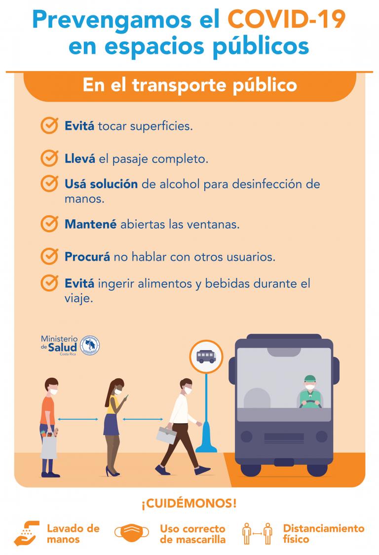 ¿Qué medidas tomar en el uso de transporte público, para prevenir la Covid-19?