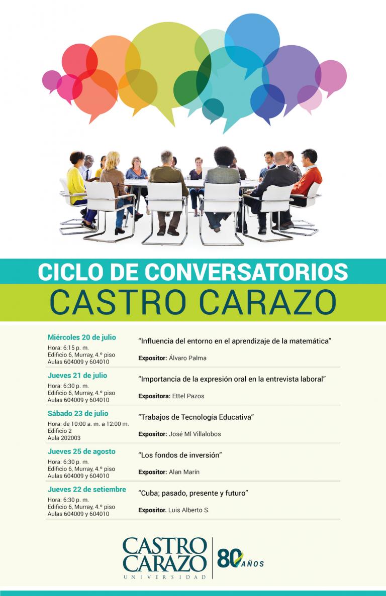 Ciclo de Conversatorios Castro Carazo