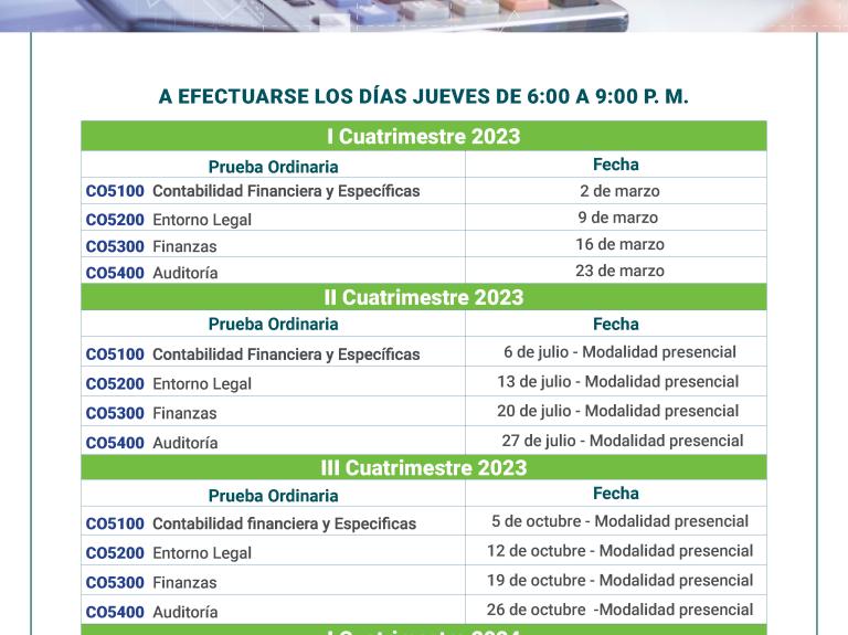 Pruebas de Grado- Dirección Académica de Contaduría