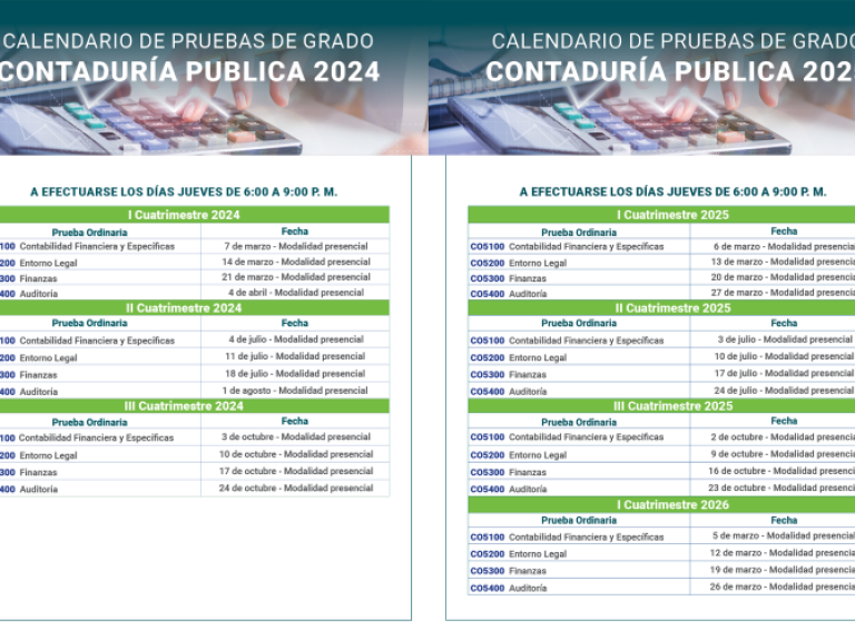 Pruebas de Grado- Dirección Académica de Contaduría